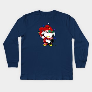 CHRISTMAS PENGUIN Kids Long Sleeve T-Shirt